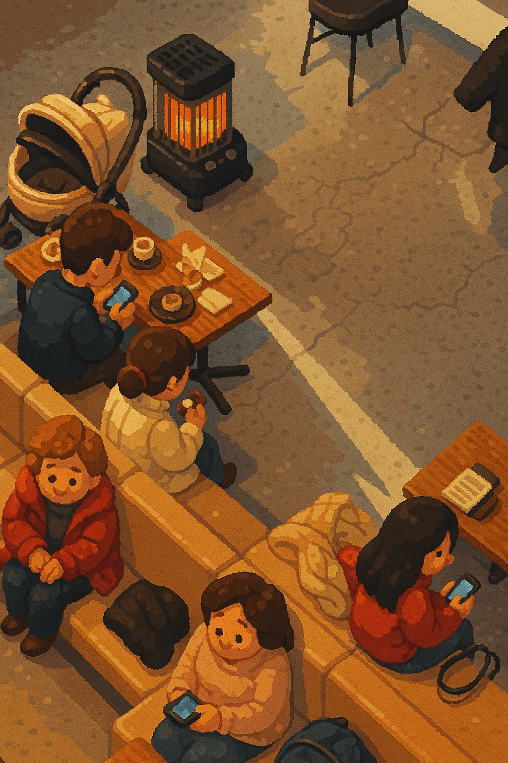 People enjoying a cup of coffee in a cafe in Kuala Lumpur